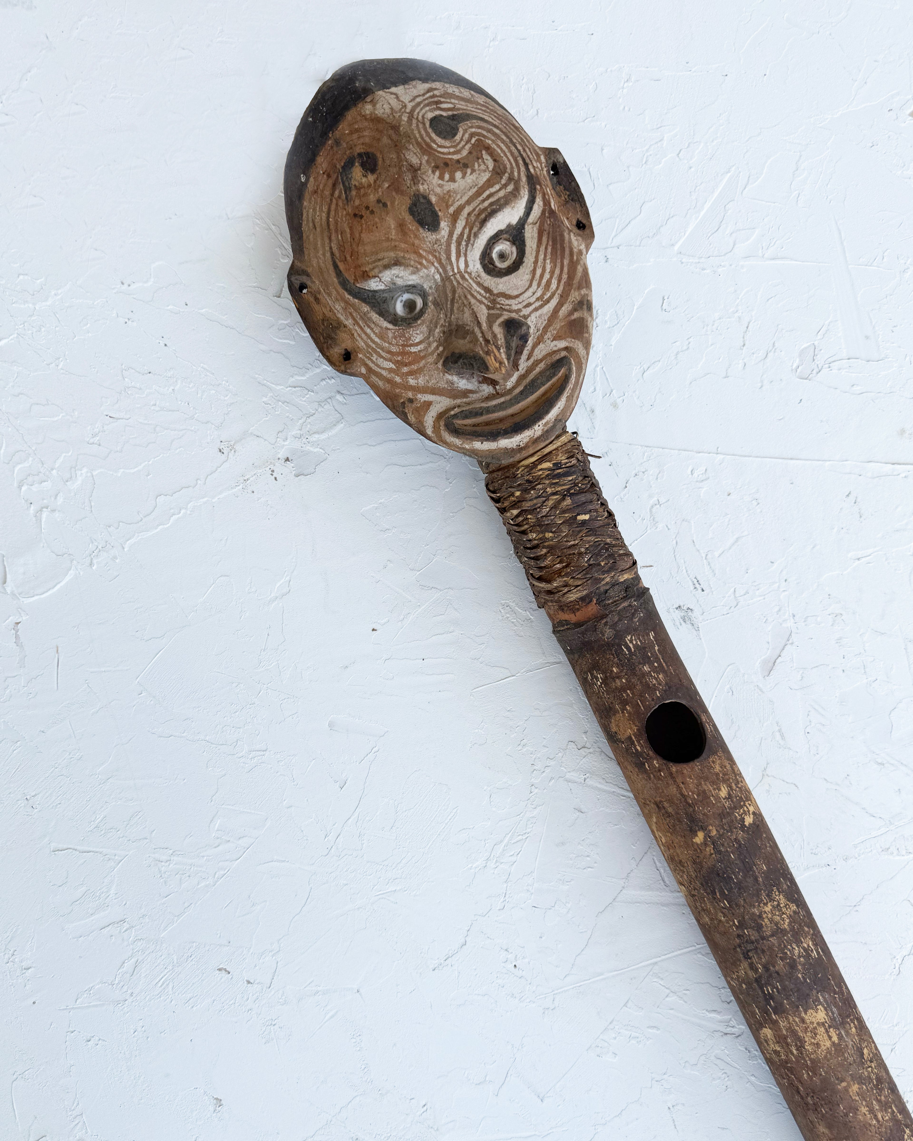 Vintage Sepik Papua New Guinea Flute Staff
