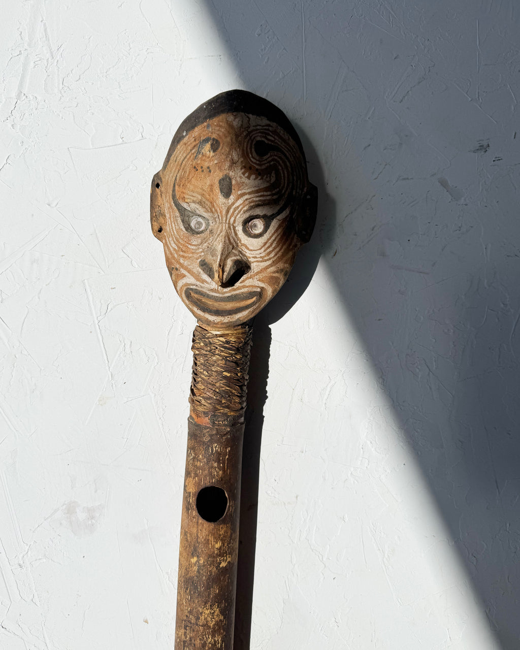 Vintage Sepik Papua New Guinea Flute Staff