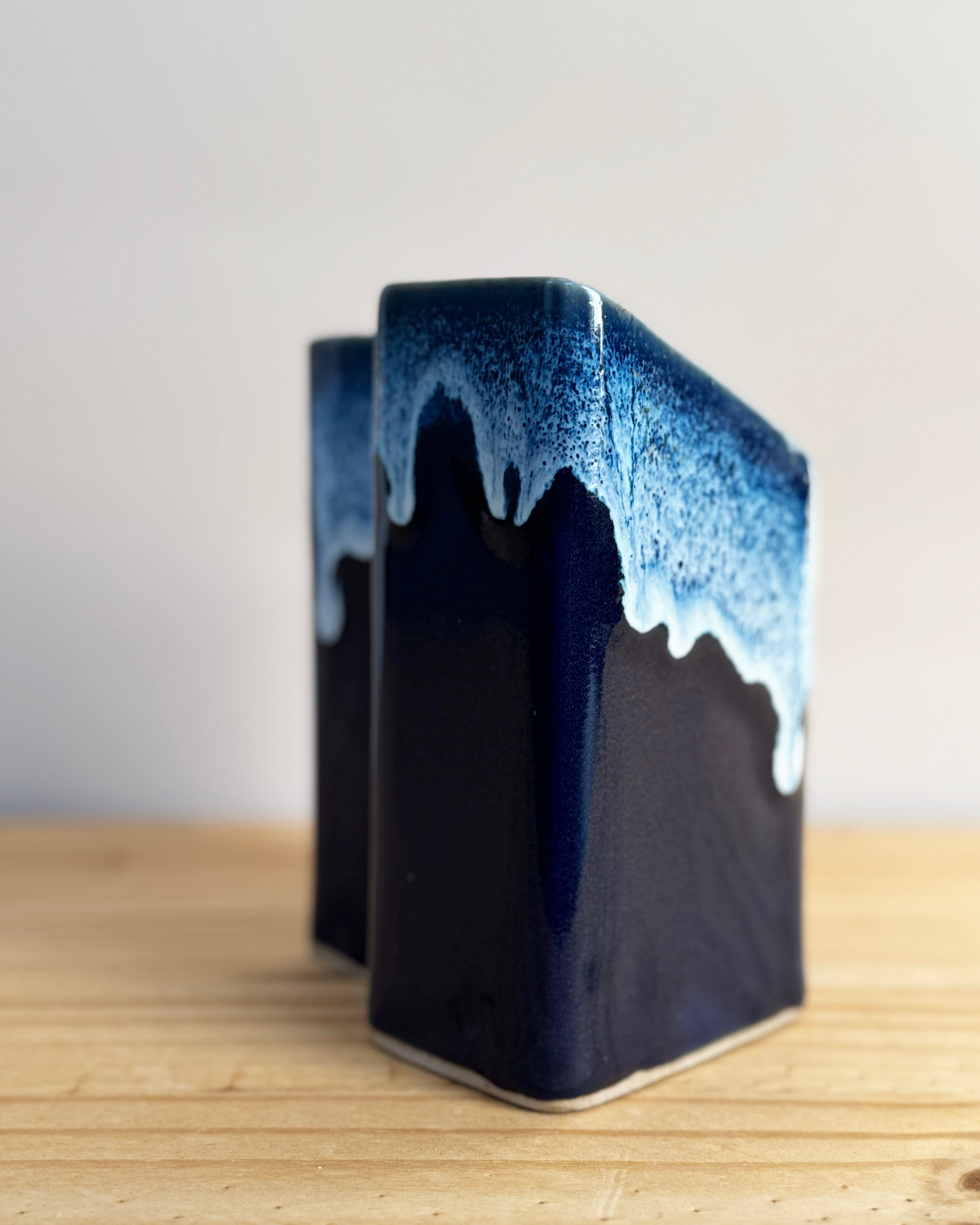 Blue Drip Glaze Pencil Holder