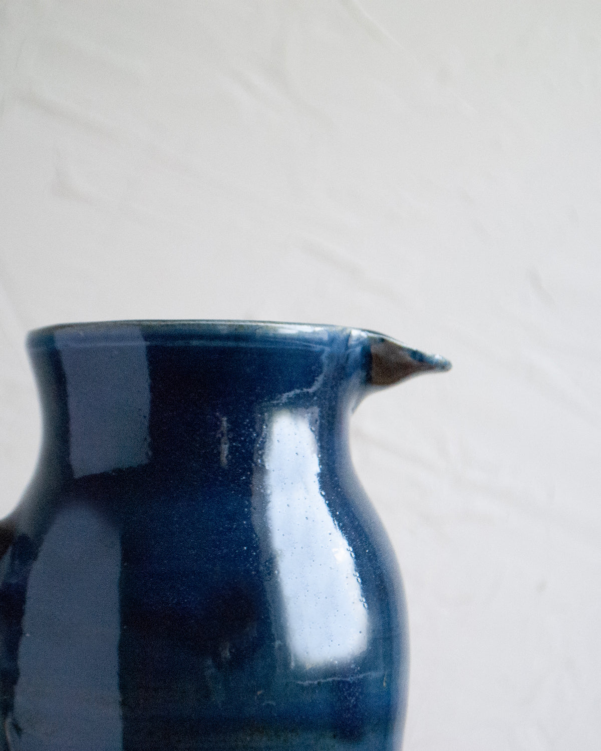 Stoneware Blue Pitcher Vase