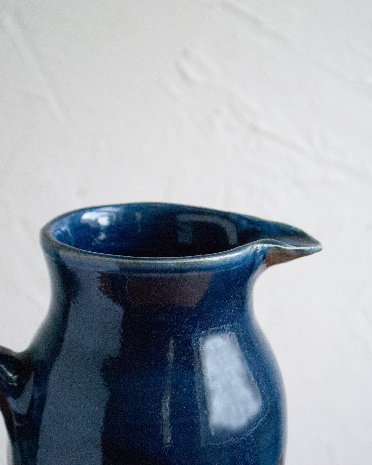 Stoneware Blue Pitcher Vase