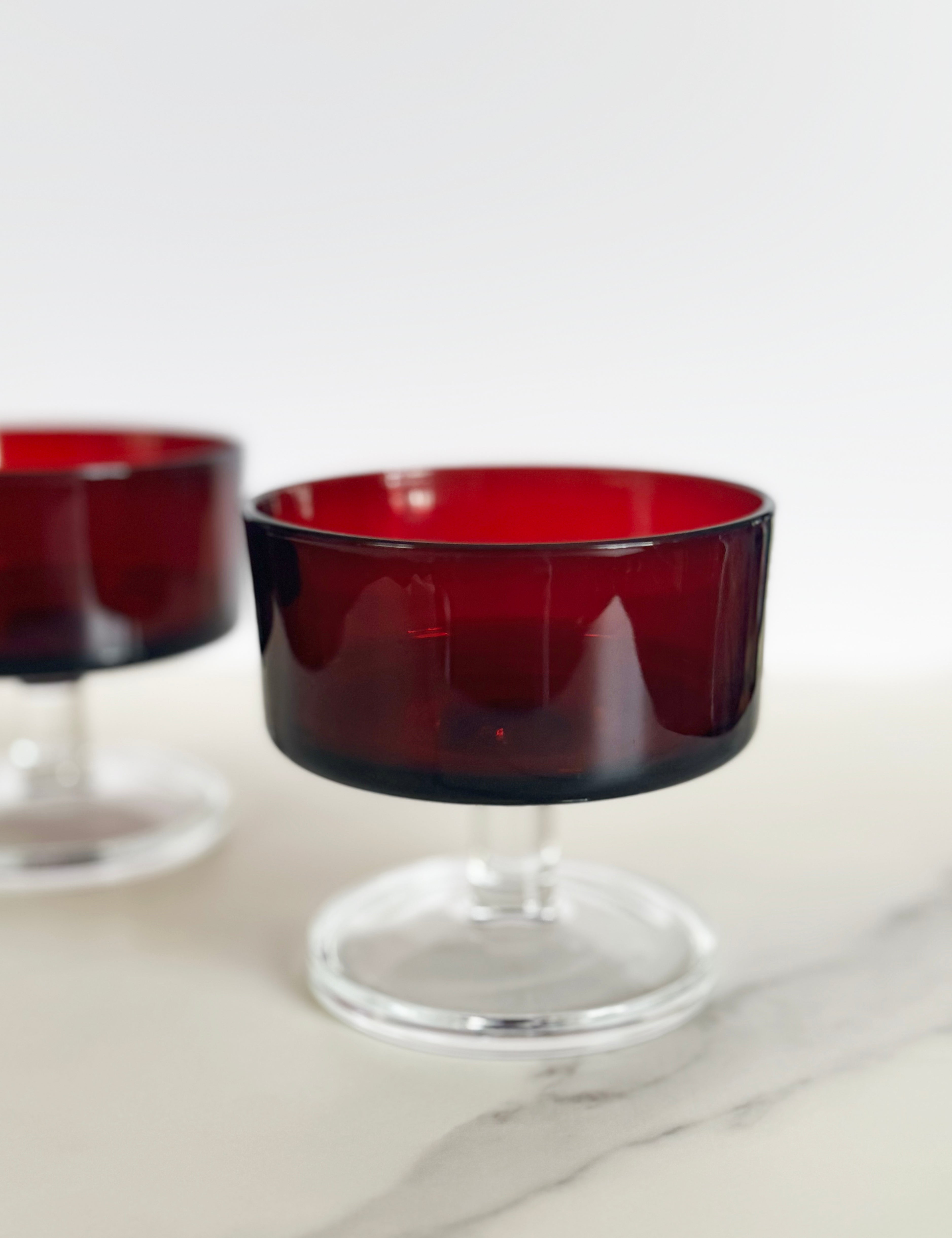 Ruby Parfait Glasses - Set of 2