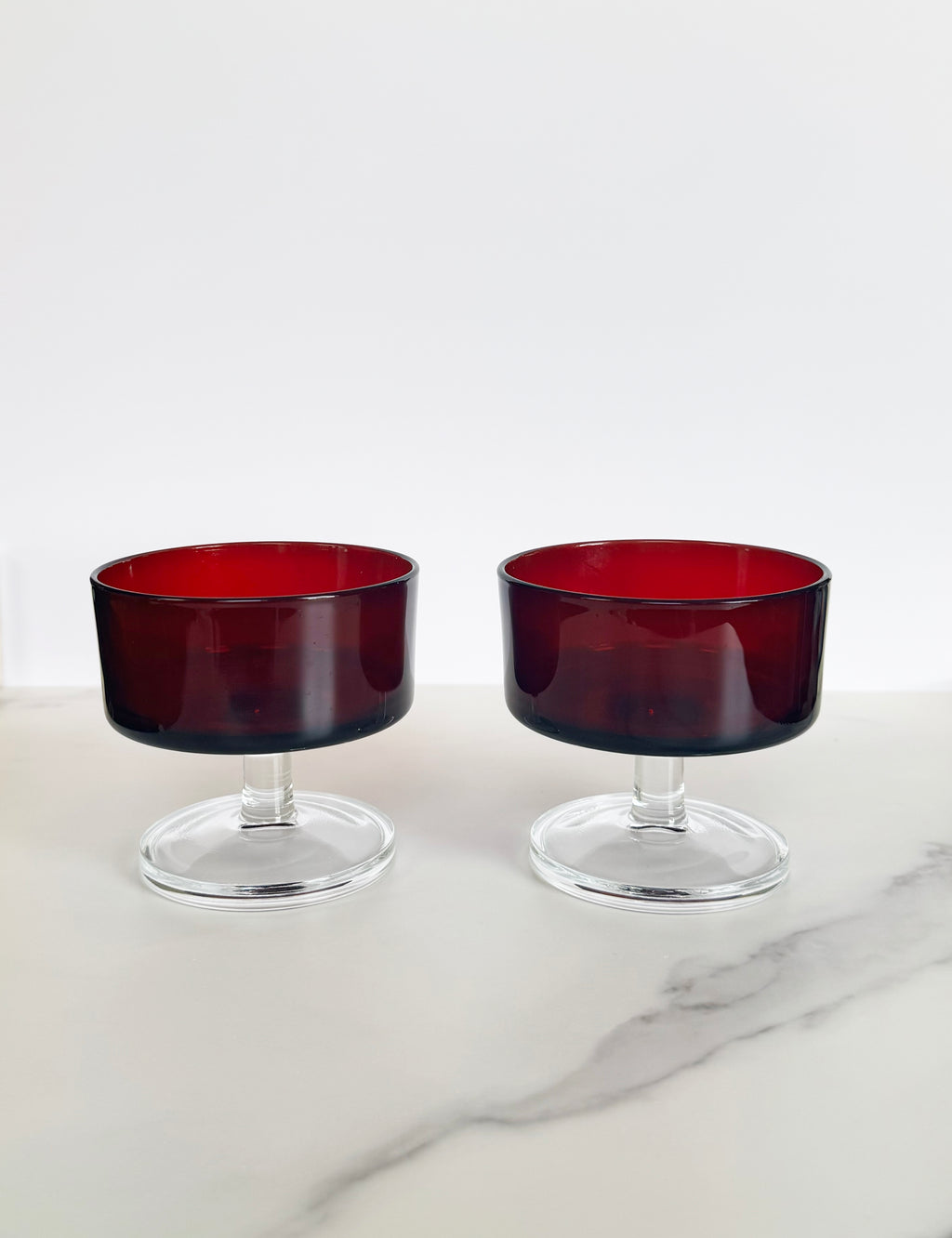 Ruby Parfait Glasses - Set of 2