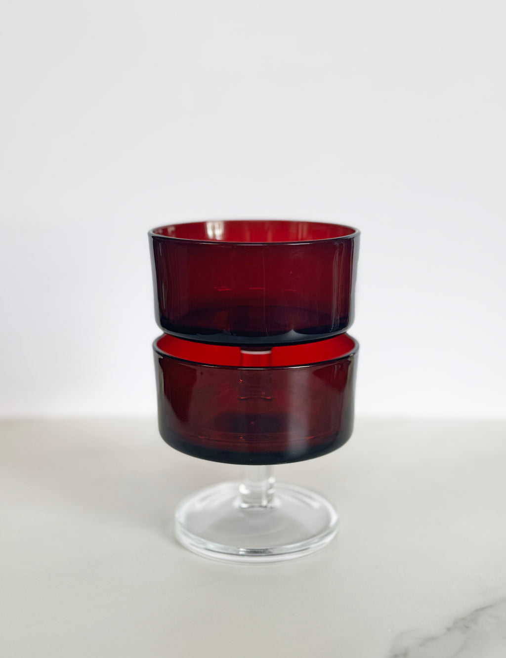 Ruby Parfait Glasses - Set of 2