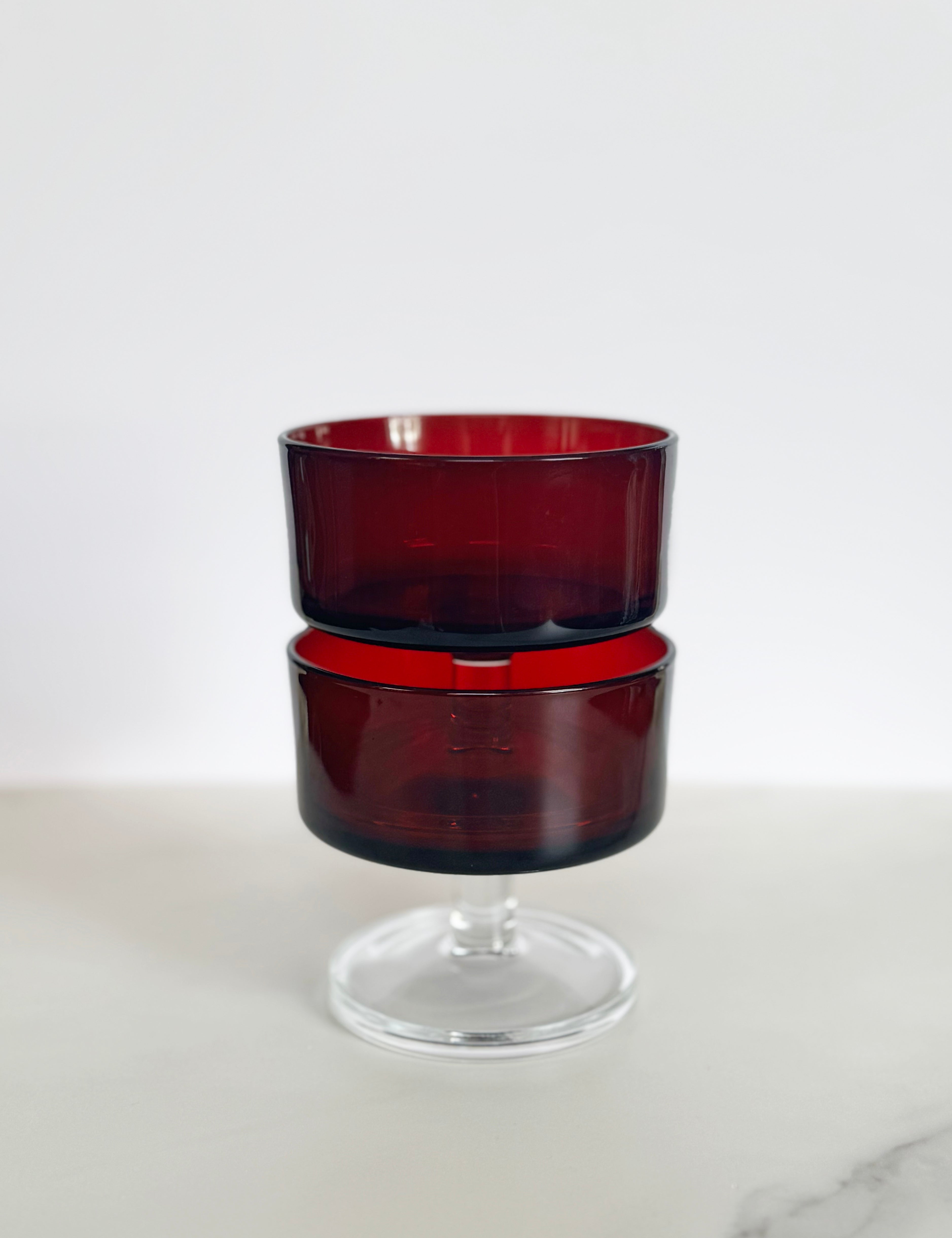 Ruby Parfait Glasses - Set of 2