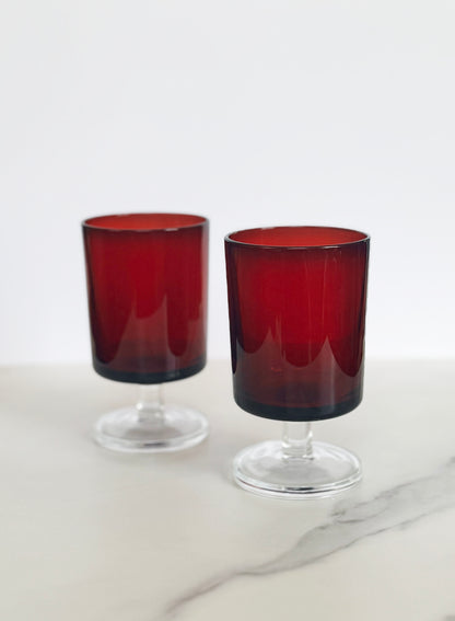 Ruby Wine Glasses - Set of 2