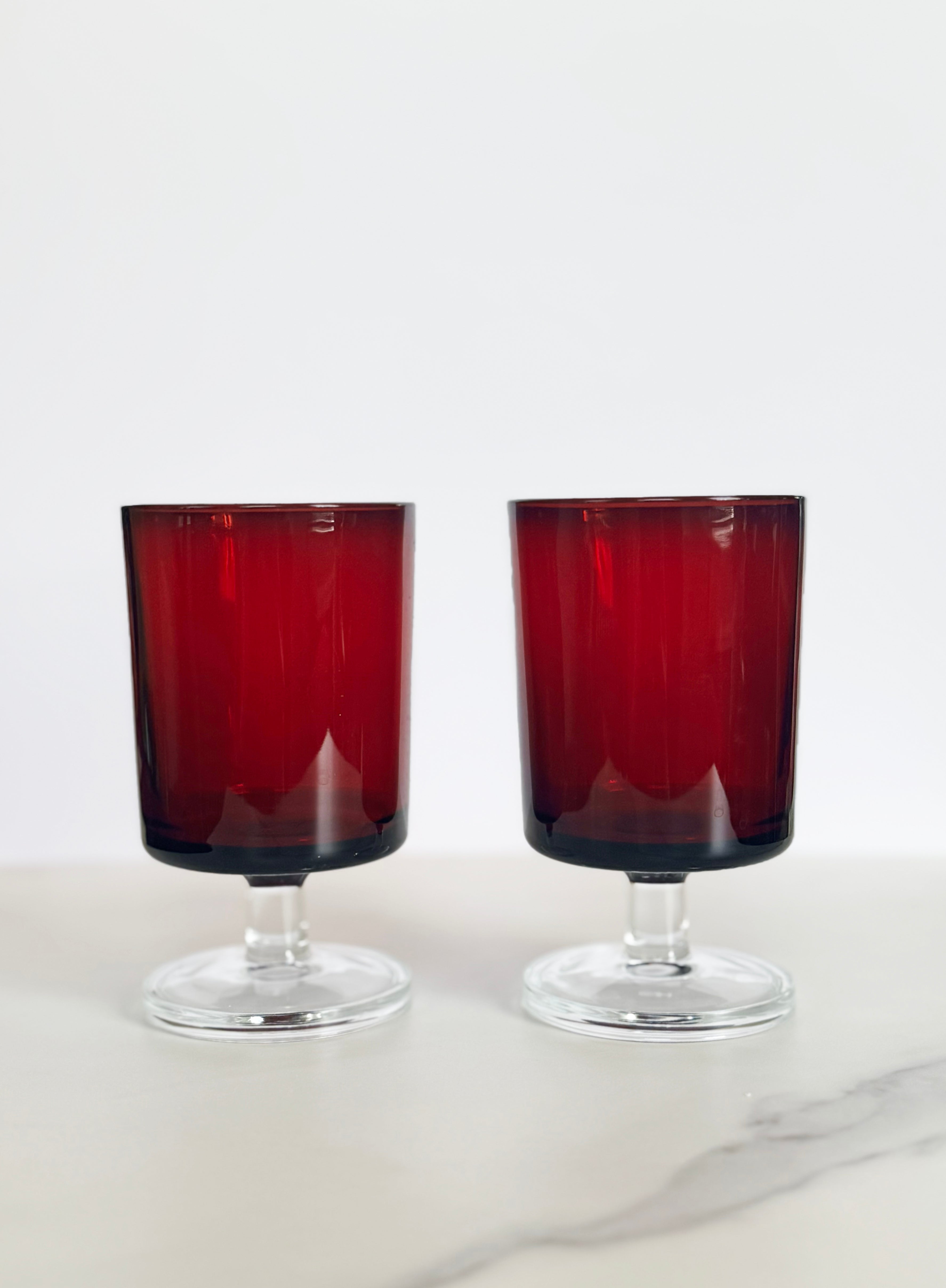 Ruby Wine Glasses - Set of 2