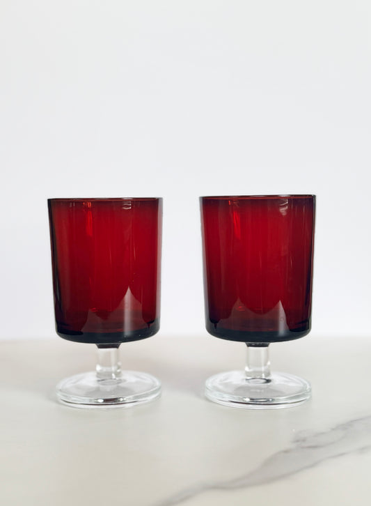 Ruby Wine Glasses - Set of 2