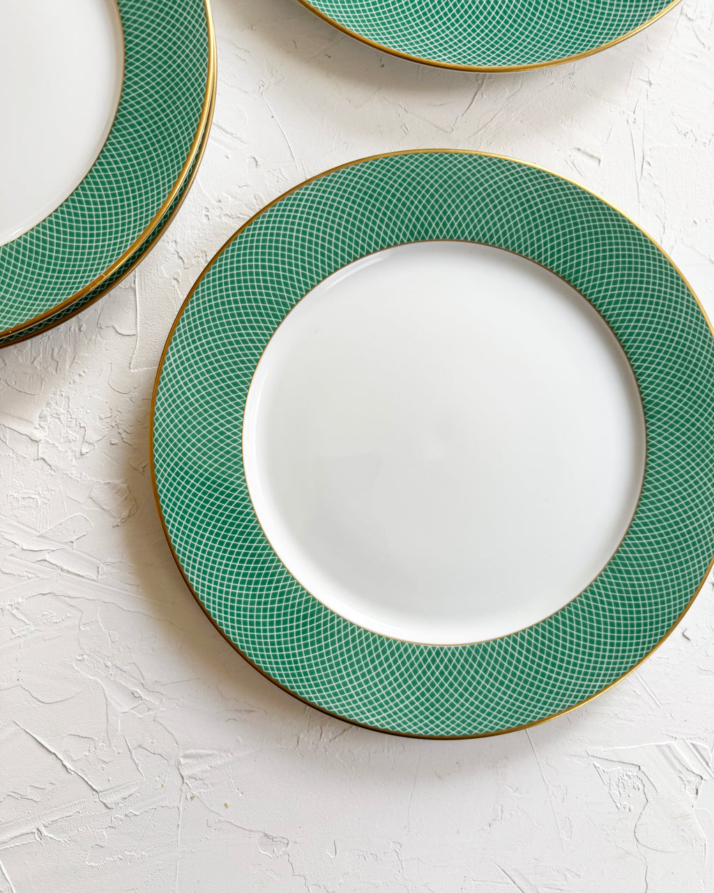 Teal & Gold Dinner Plates