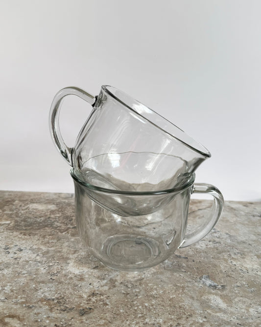 Large Clear Coffee Mug - Set of 2