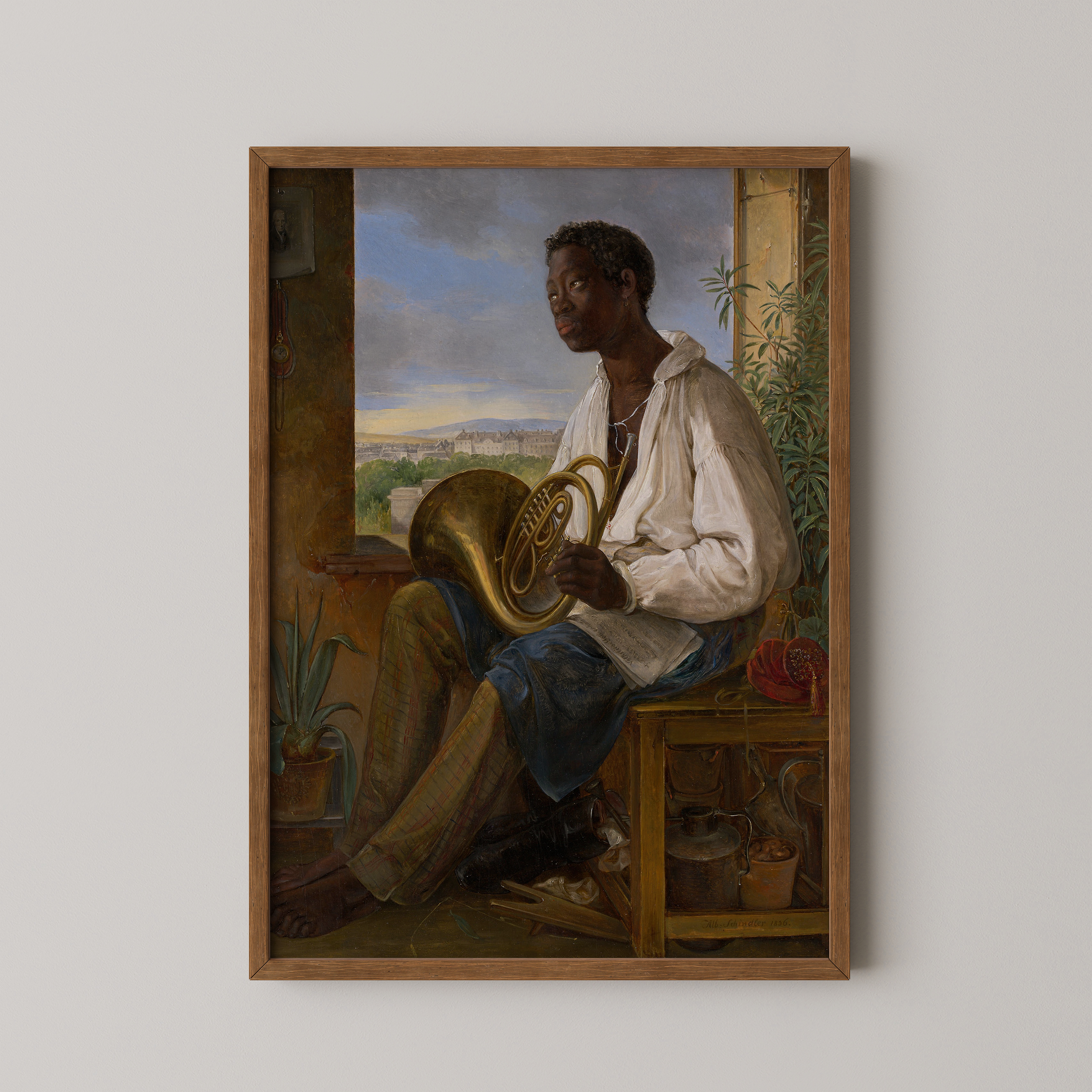 Portrait of a Gardner & Horn Player Art Print