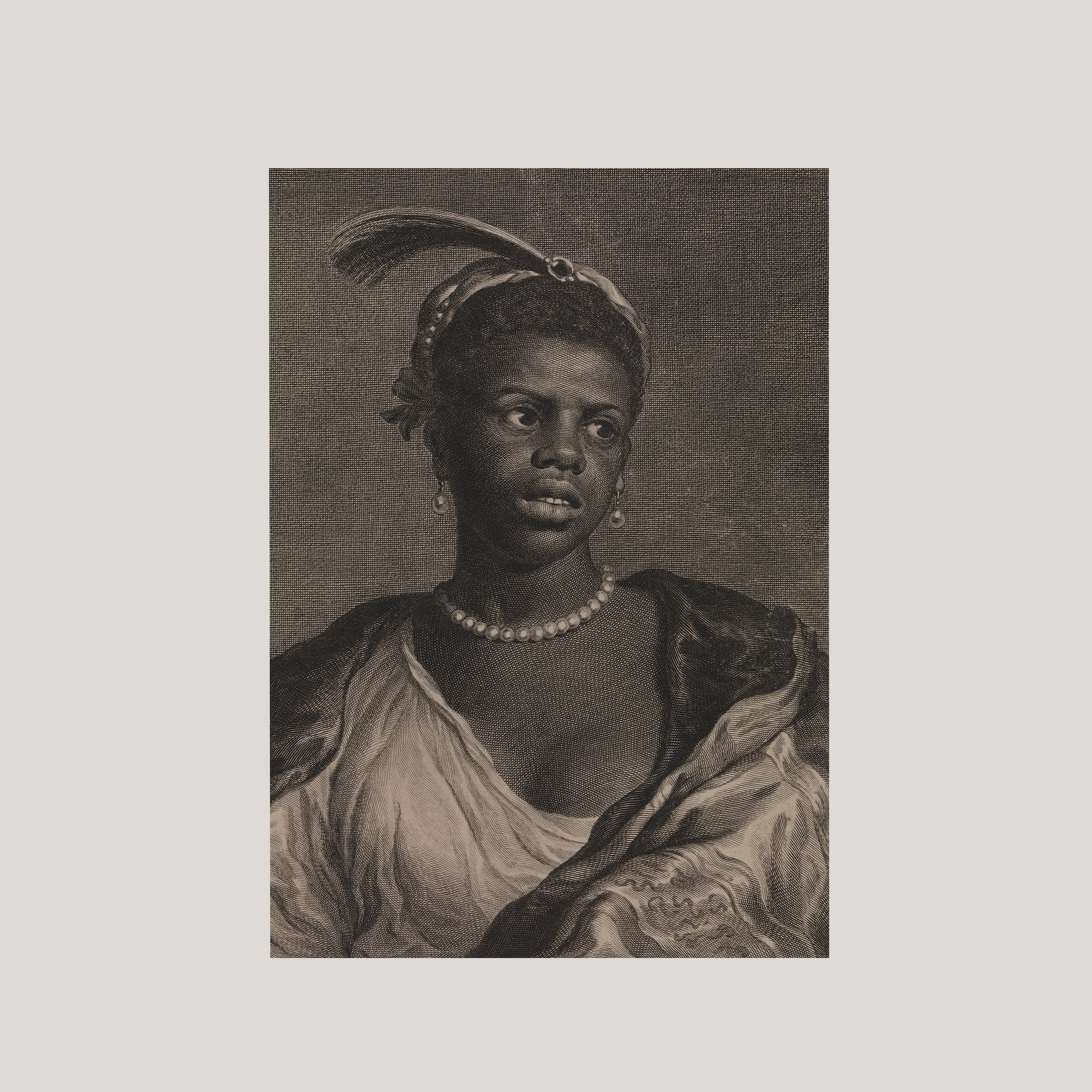 Portrait of an African Woman with Pearl Necklace Art Print