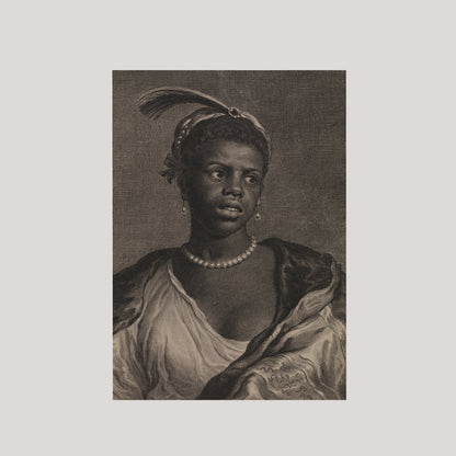 Portrait of an African Woman with Pearl Necklace Art Print