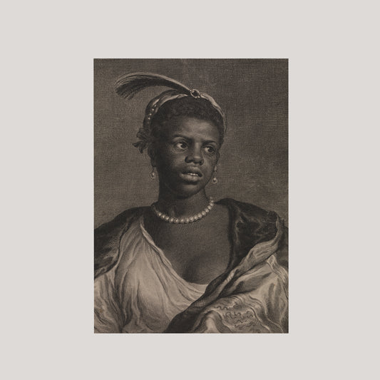 Portrait of an African Woman with Pearl Necklace Art Print
