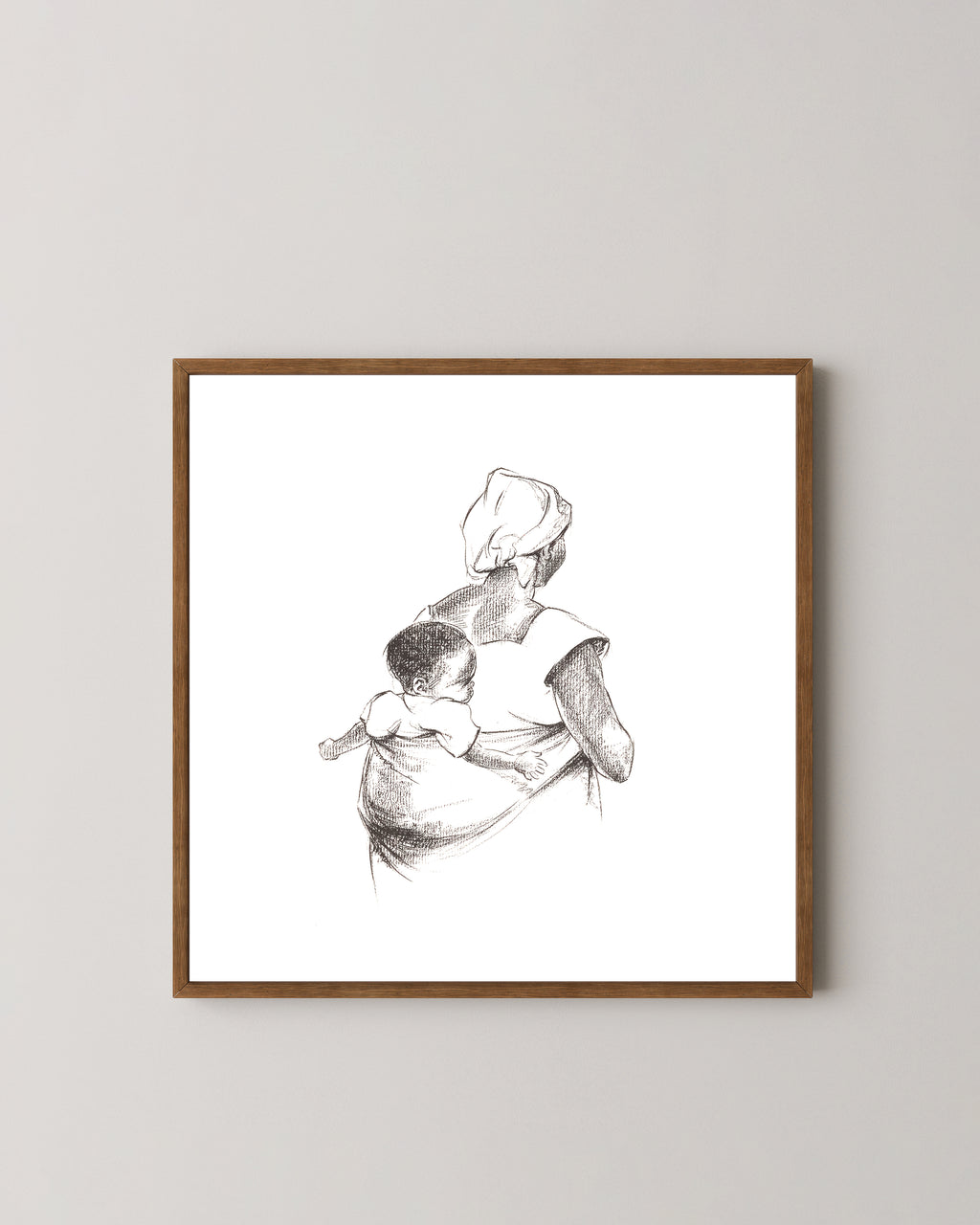 Vignette  - African Mother and Baby Art Print