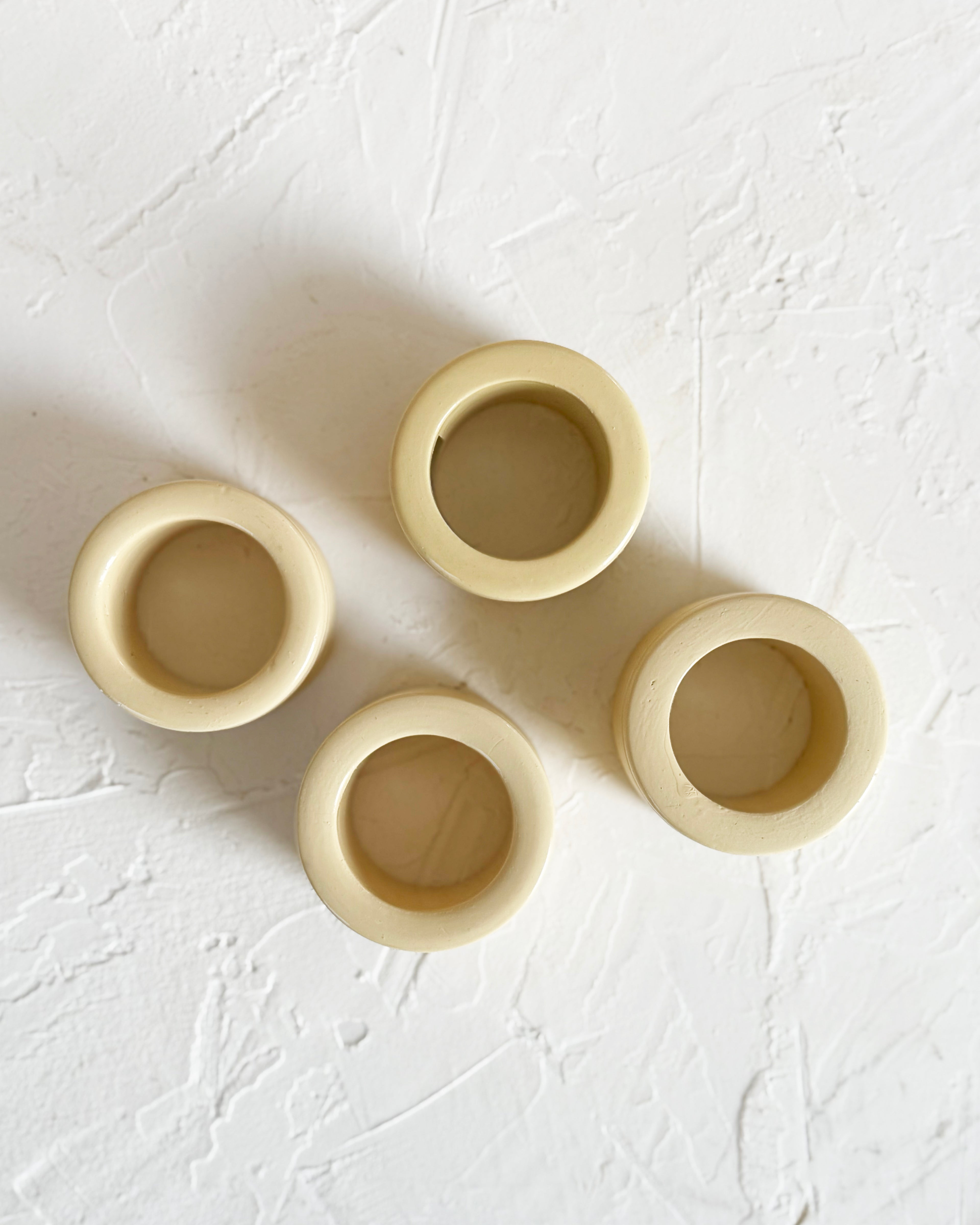 MCM Ribbed Napkin Rings - Set of 4