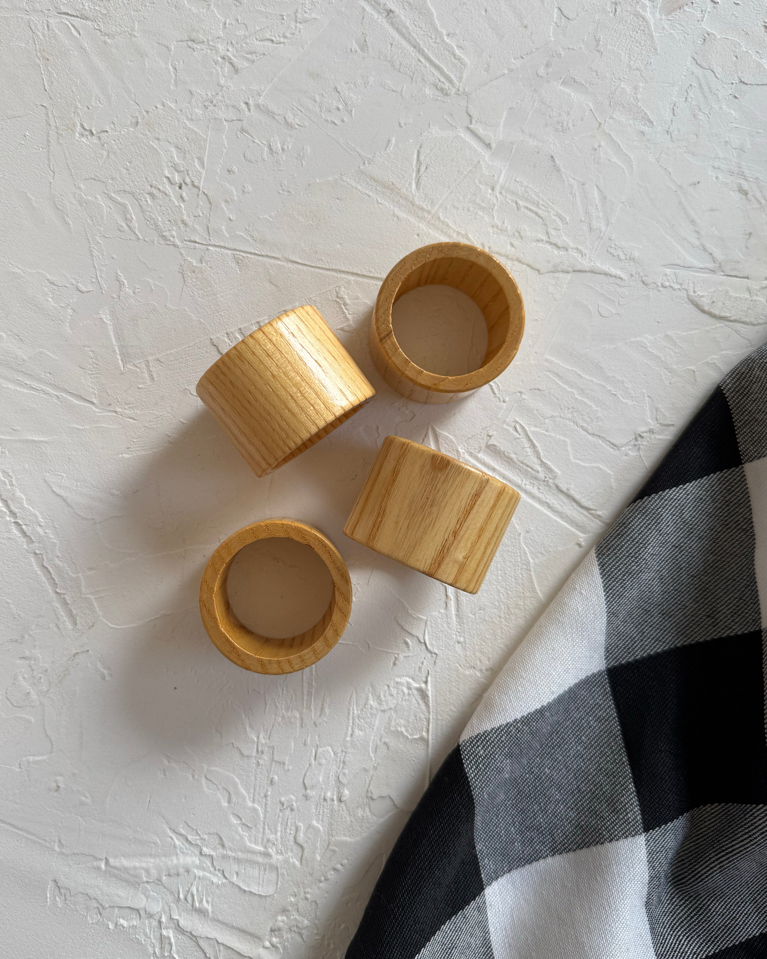 Wooden Napkin Rings - Set of 4