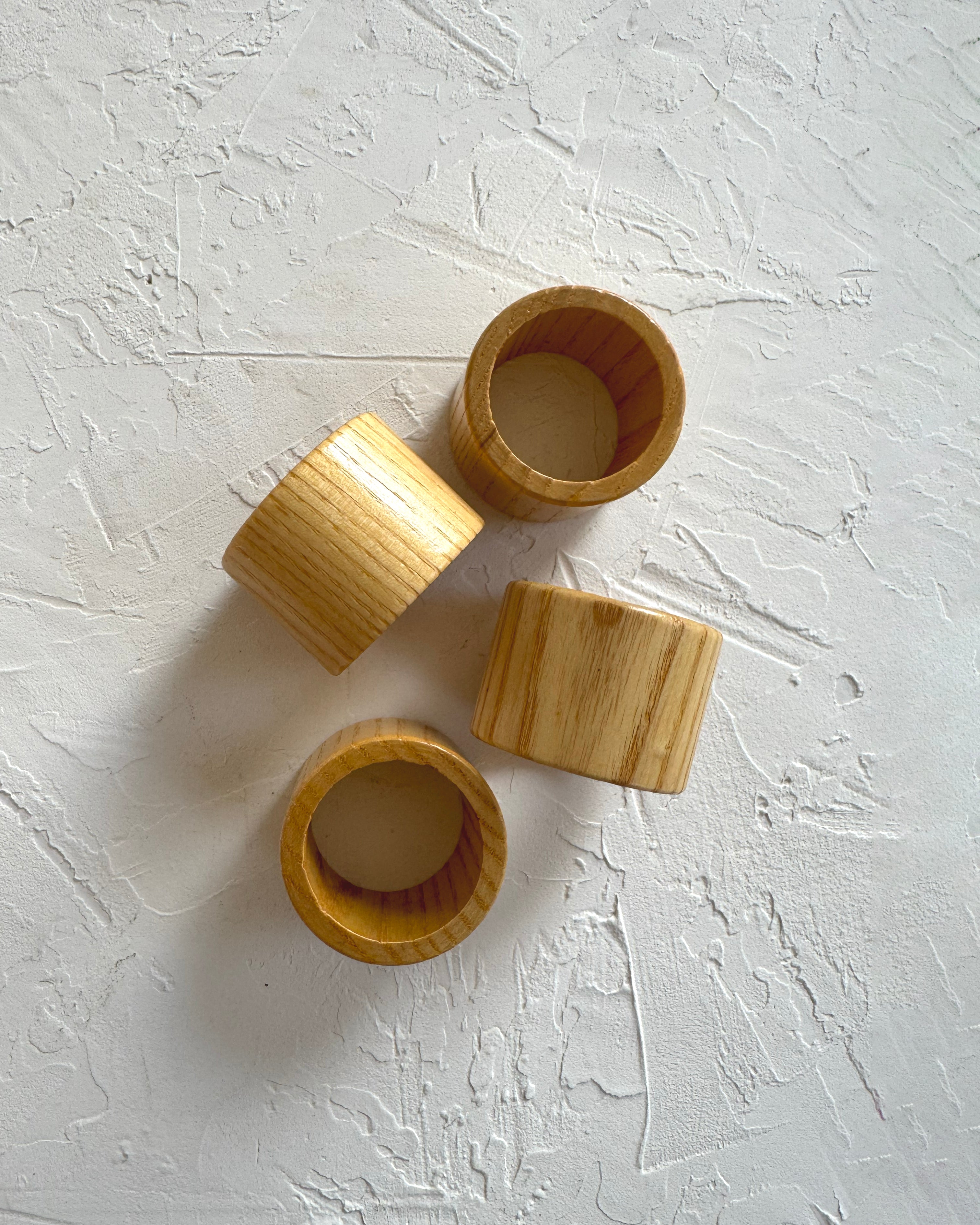 Wooden Napkin Rings - Set of 4