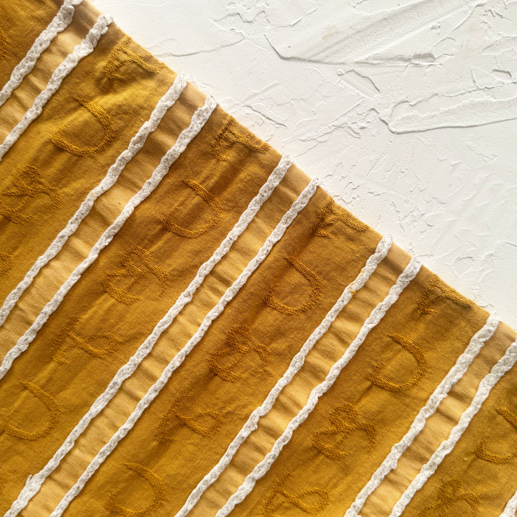 Yellow Striped & Textured Pillow Cases