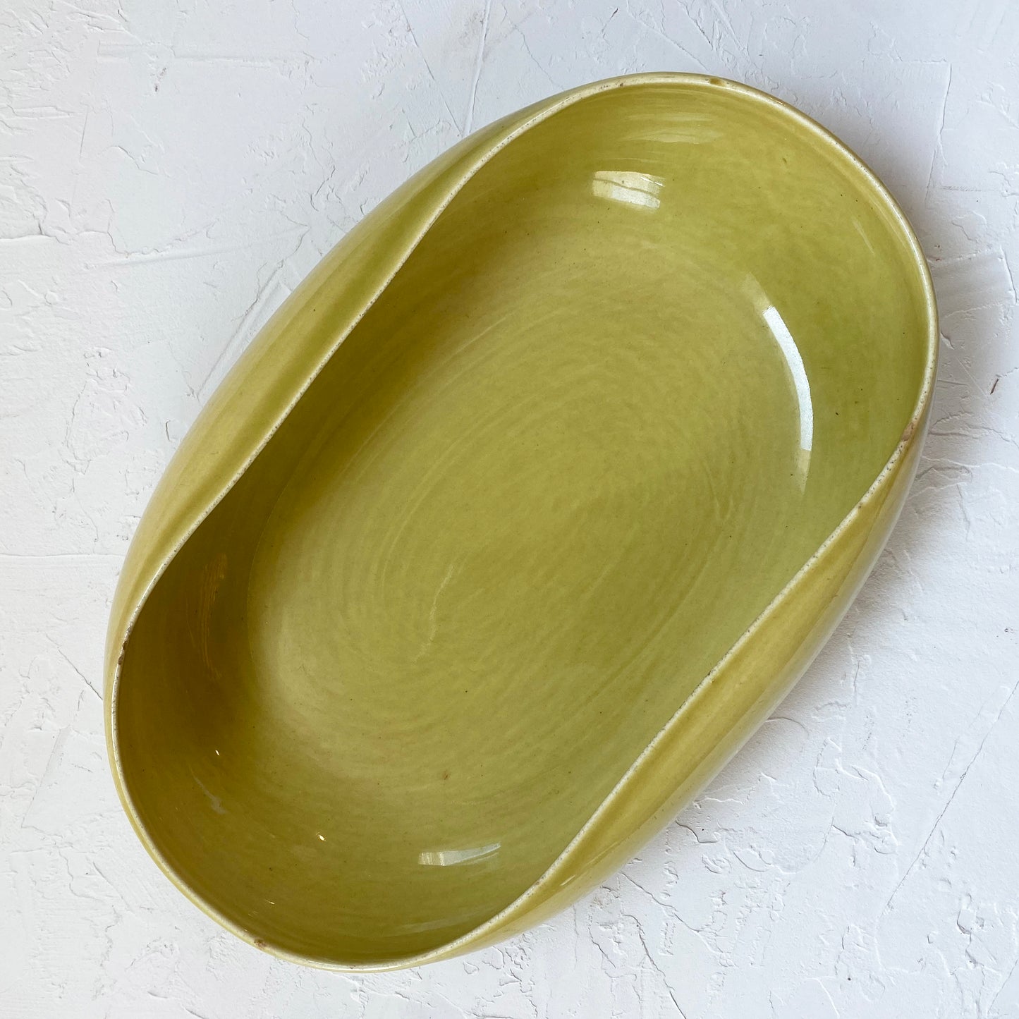 MCM Folded Edge Chartreuse Bowl