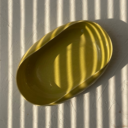 MCM Folded Edge Chartreuse Bowl