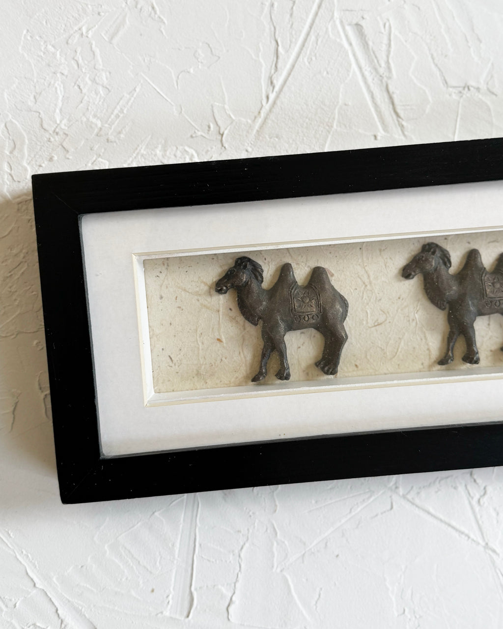 Framed Relief Camels