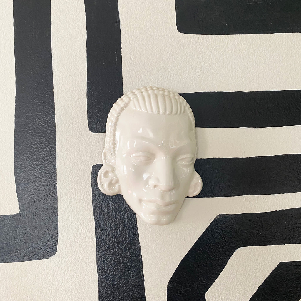 Porcelain African Portriat Wall Decor