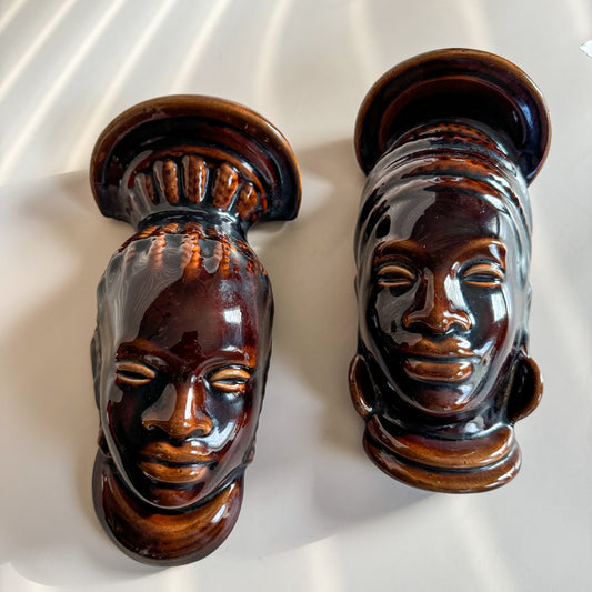 Tribal Ceramic Bust Decor