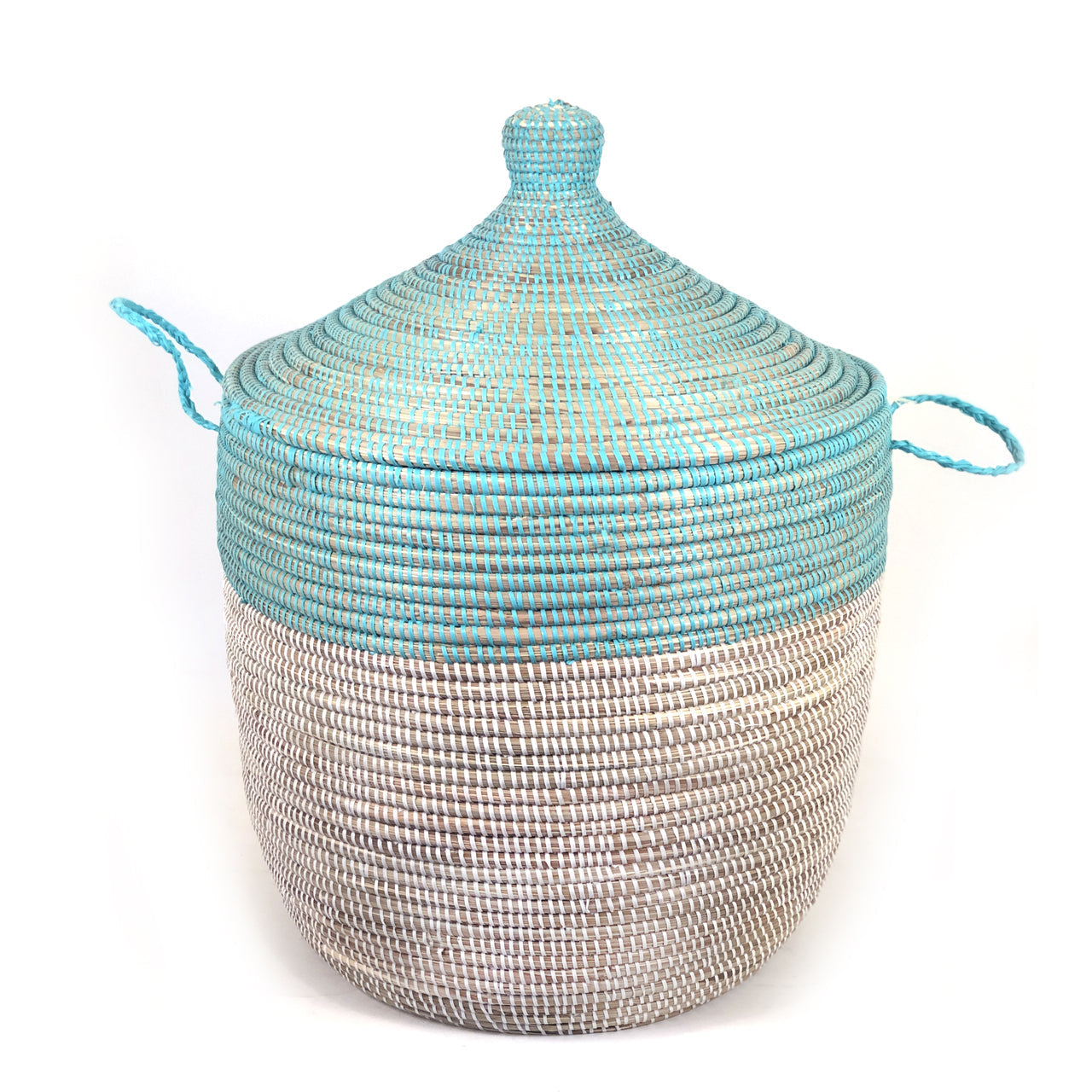 Low Profile Storage Basket – Turquoise Colorblock
