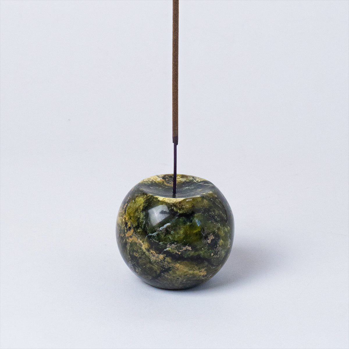 Gemstone Incense Holder - Serpentine Green