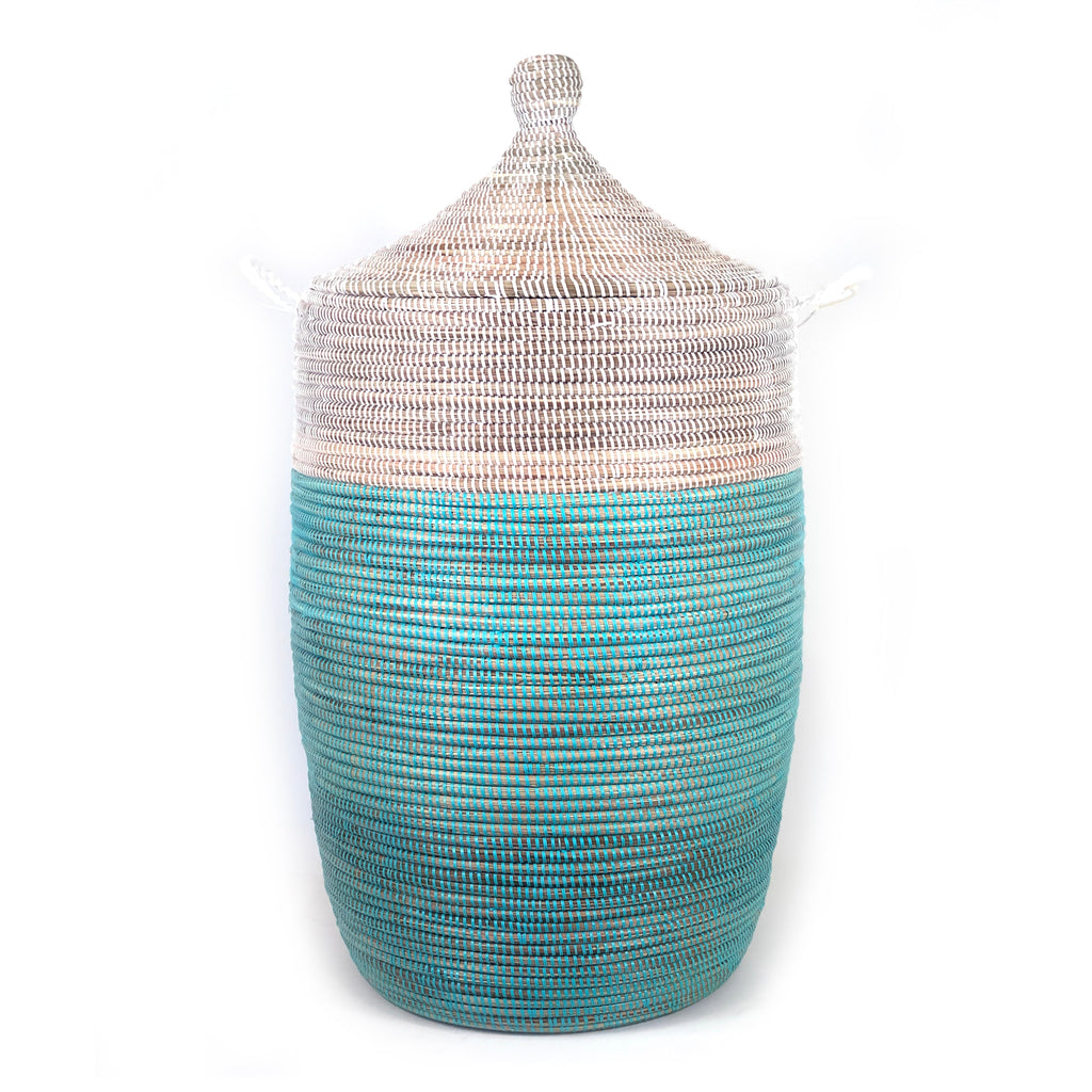 Large Storage Basket – Turquoise Colorblock