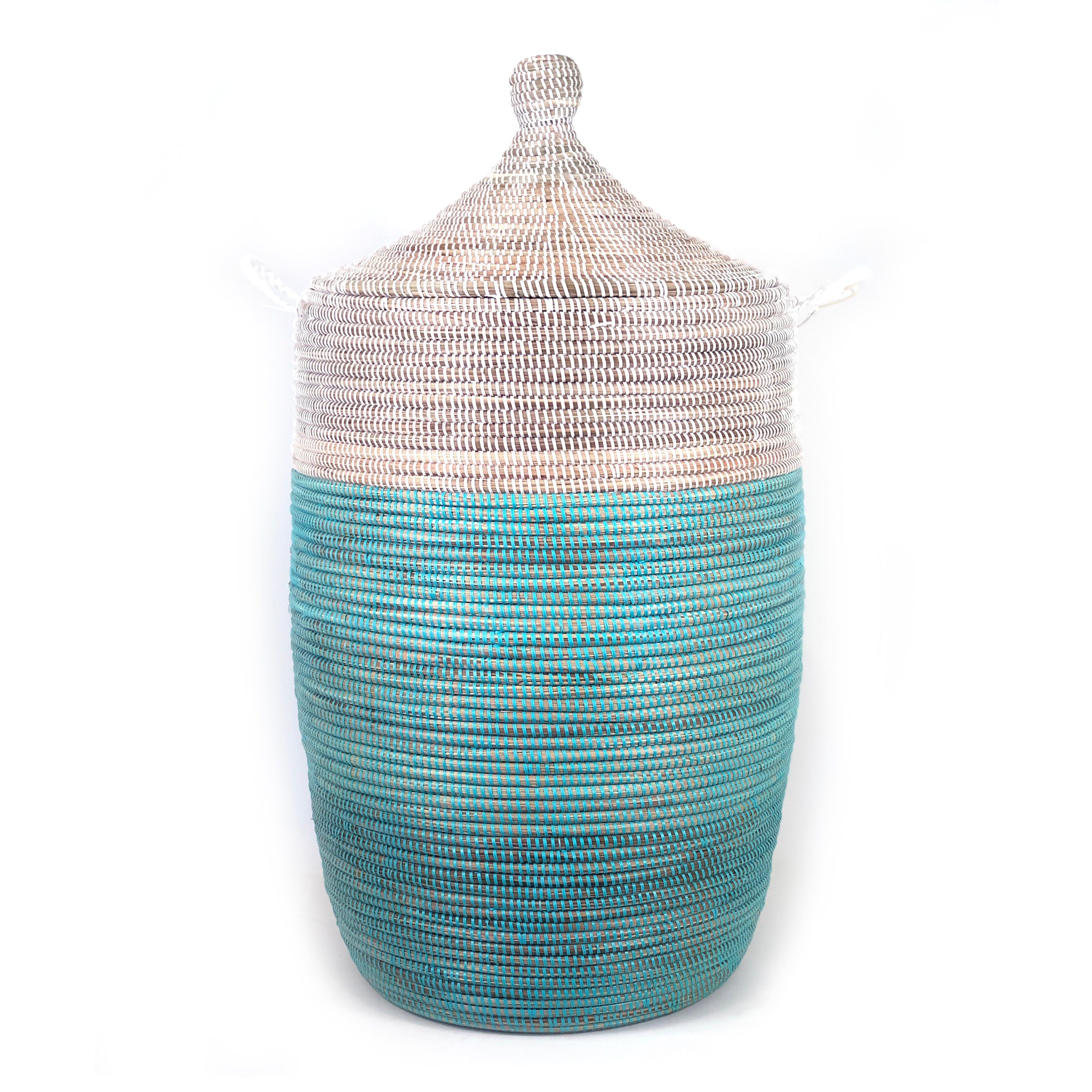 Large Storage Basket – Turquoise Colorblock