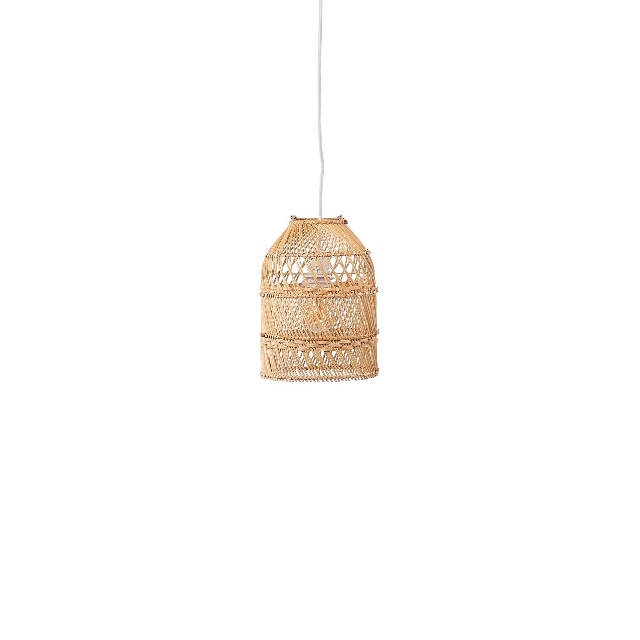 Small Bell Rattan Pendant Hanging Light Shade