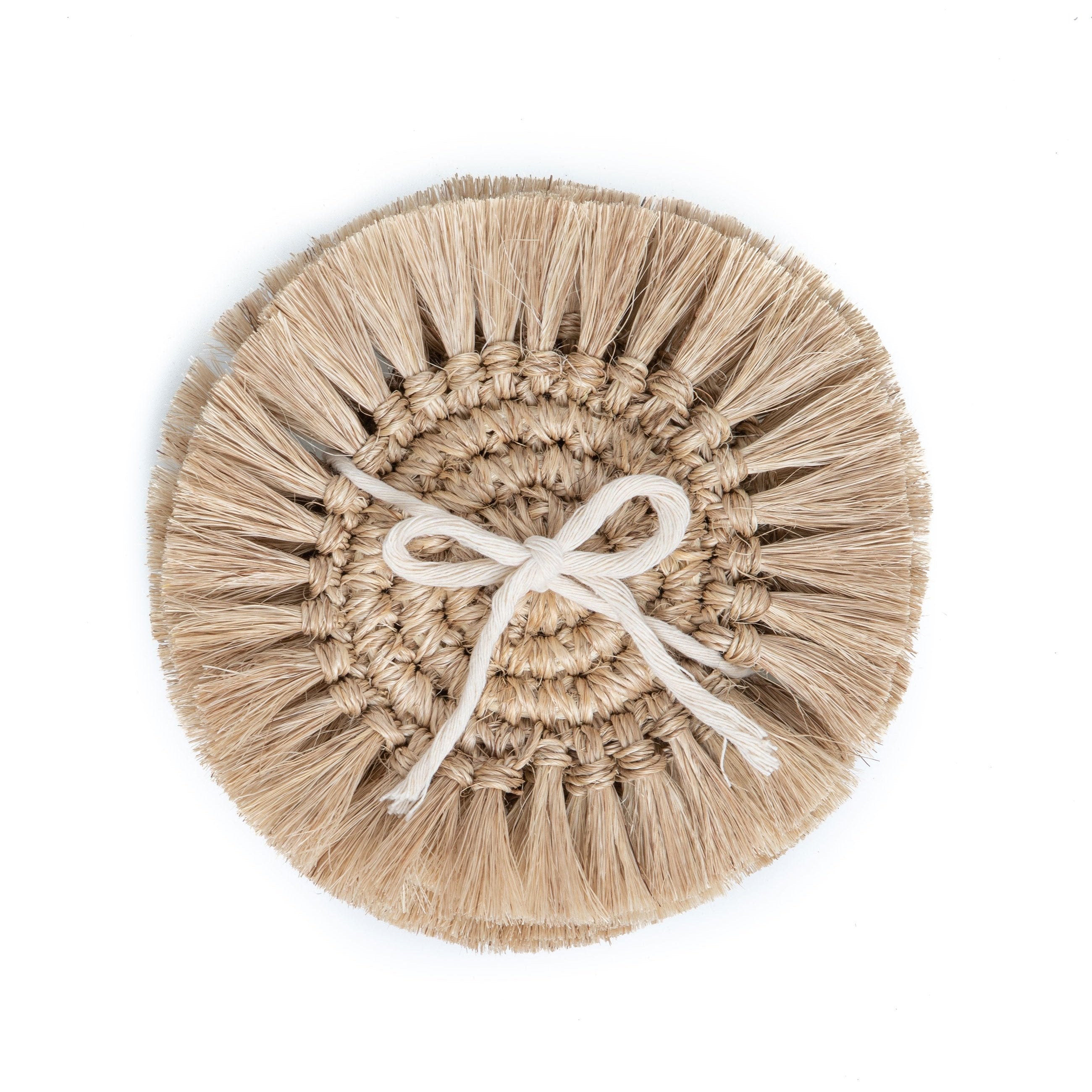 Fringe Fique Coasters - Set of 4