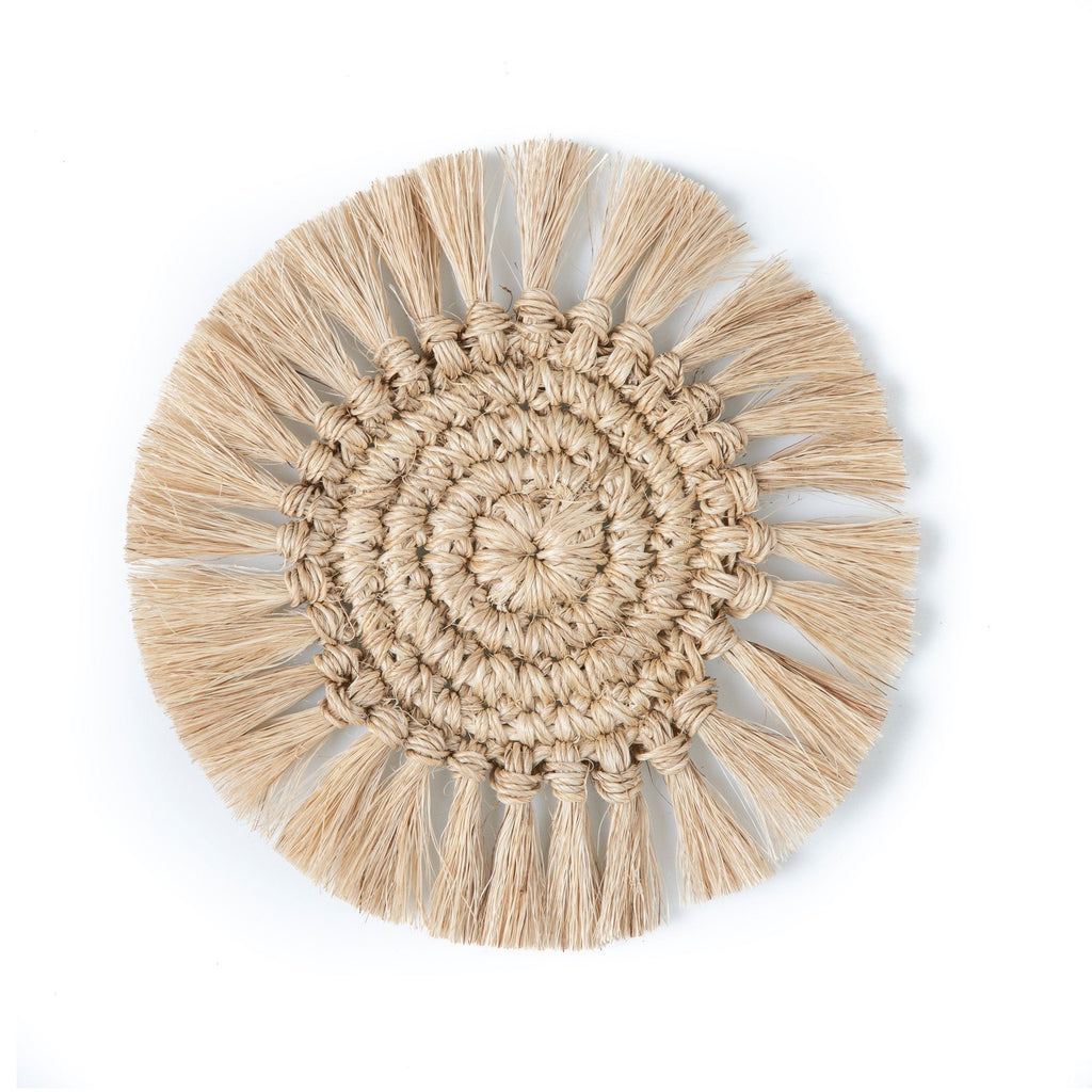 Fringe Fique Coasters - Set of 4