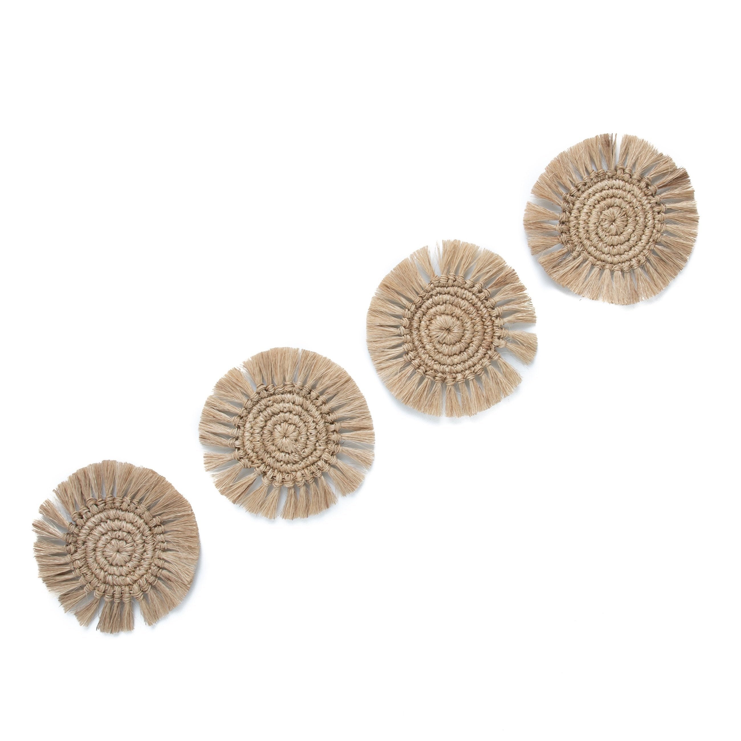 Fringe Fique Coasters - Set of 4