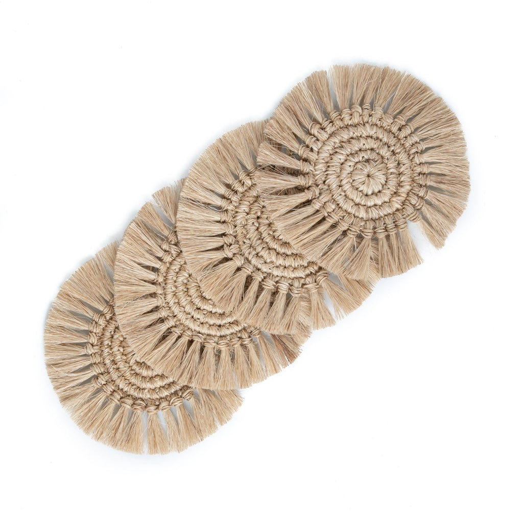 Fringe Fique Coasters - Set of 4
