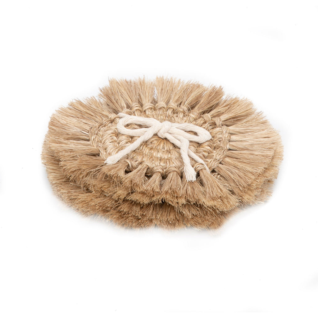 Fringe Fique Coasters - Set of 4