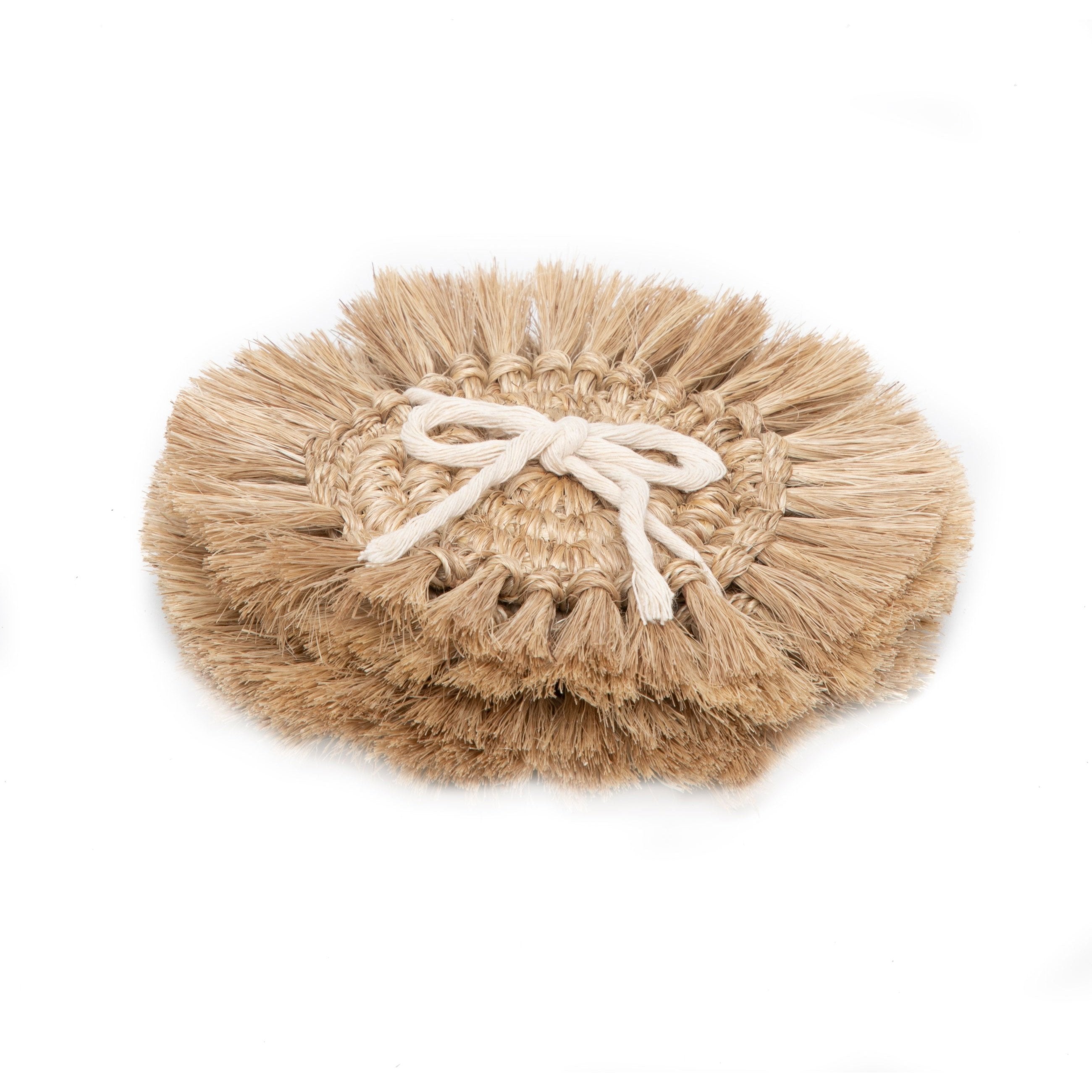 Fringe Fique Coasters - Set of 4