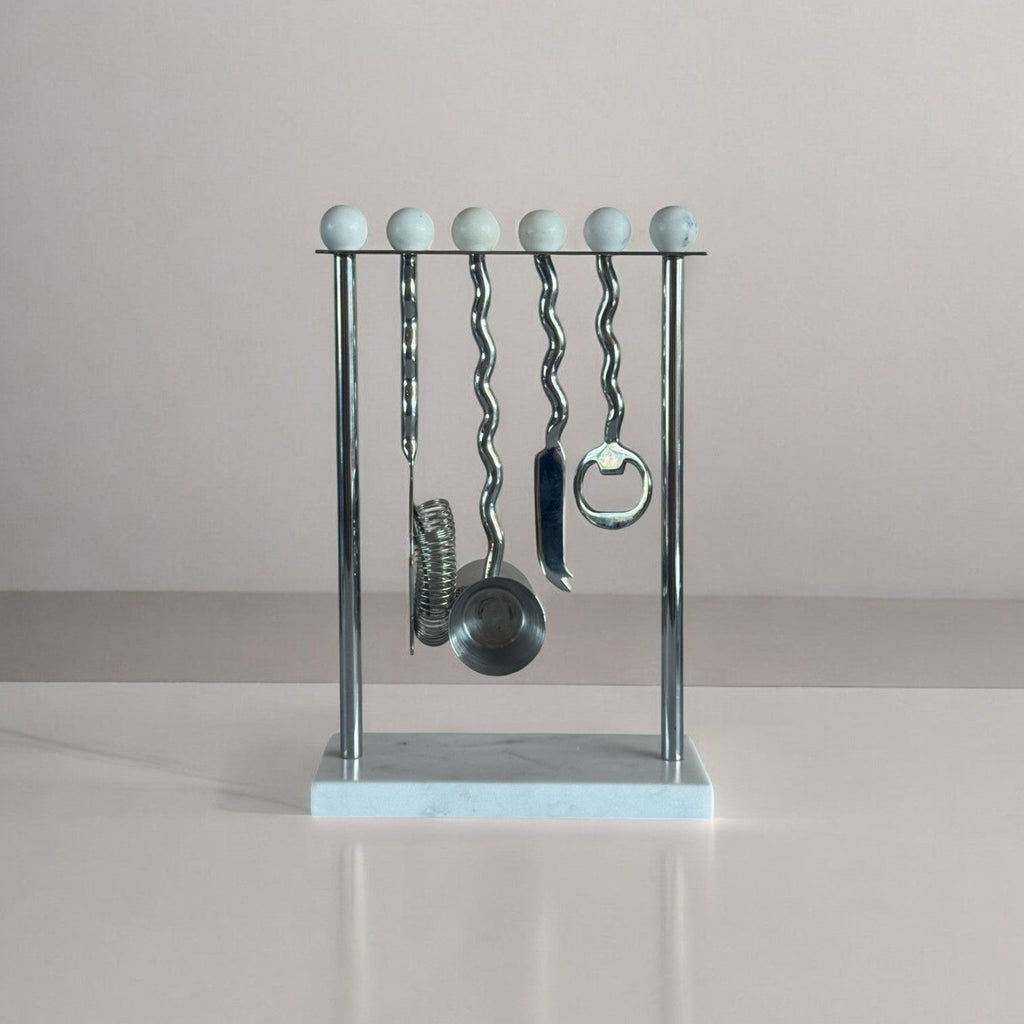 Steel & Marble Bar Tool Set