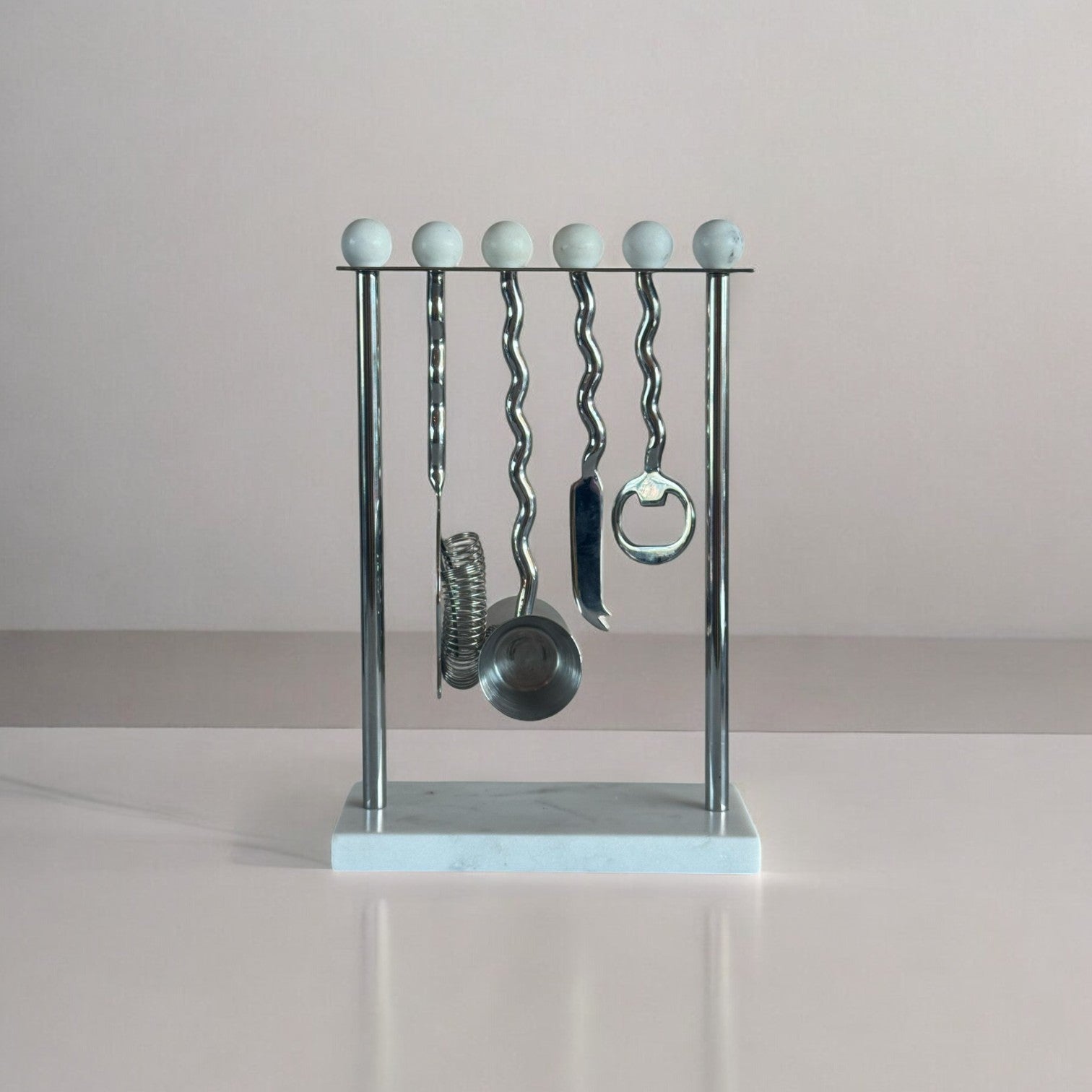 Steel & Marble Bar Tool Set