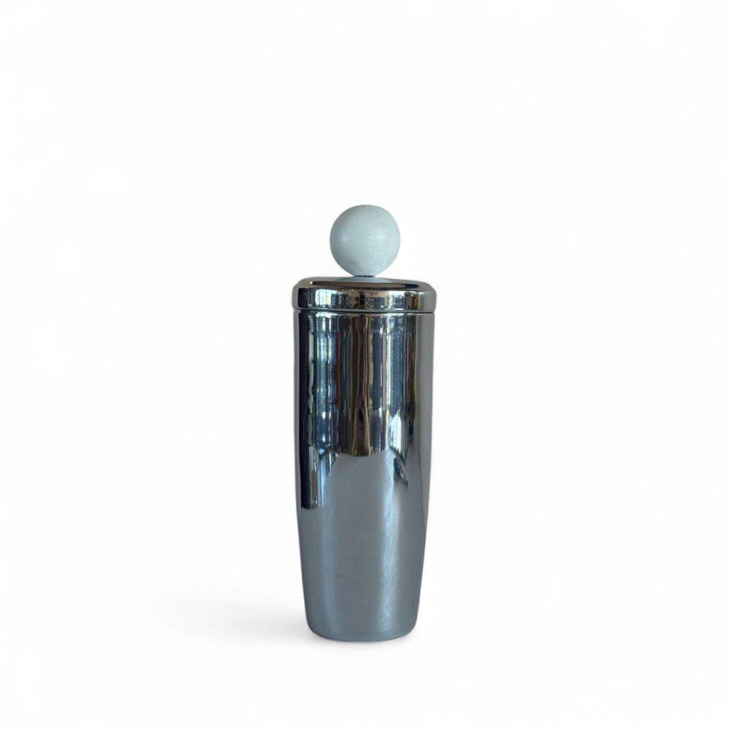 Stainless Steel & Marble Cocktail Shaker
