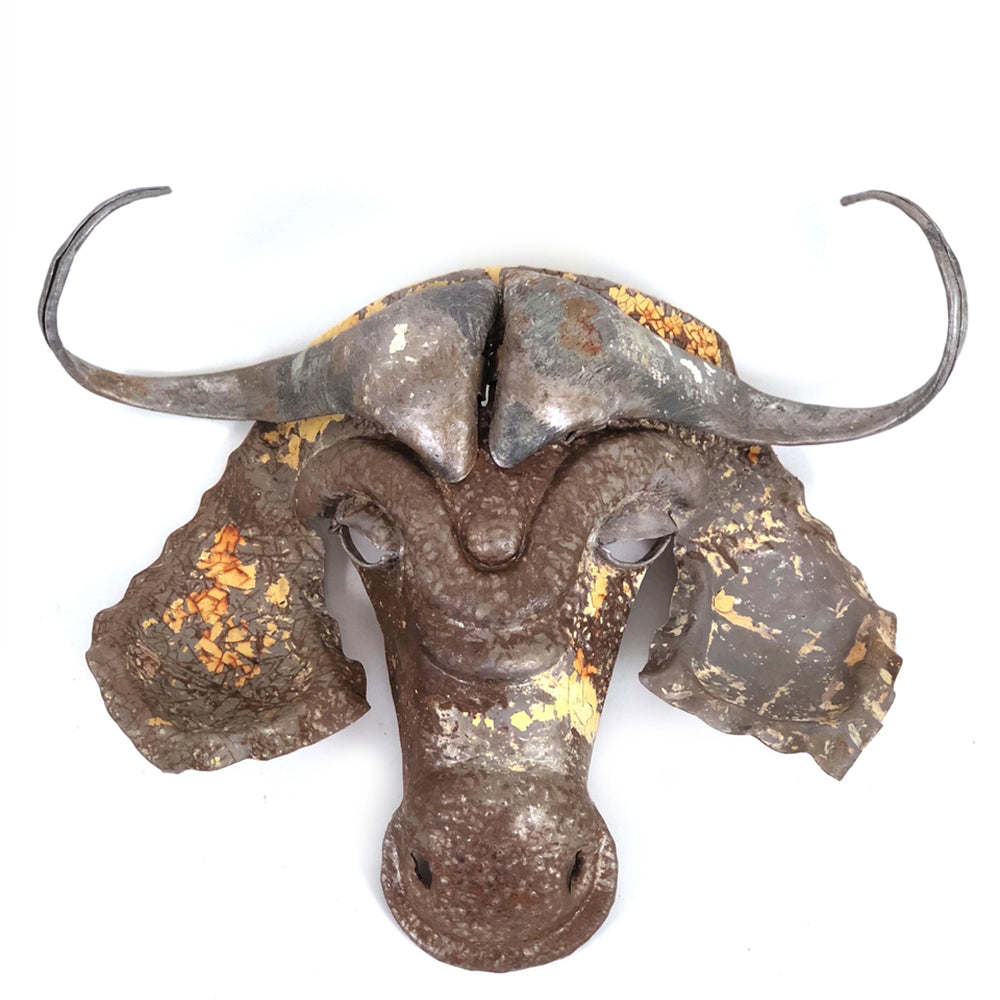 Cape Buffalo Metal Animal Mask
