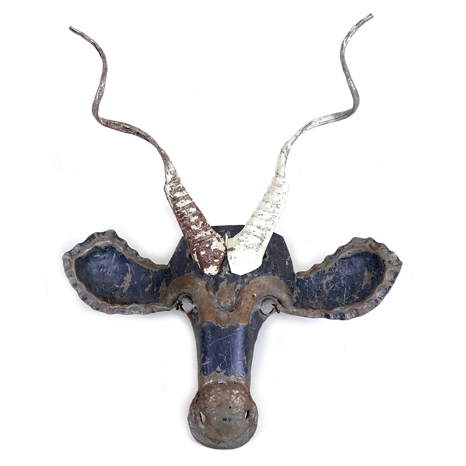 African Kudu Metal Animal Mask
