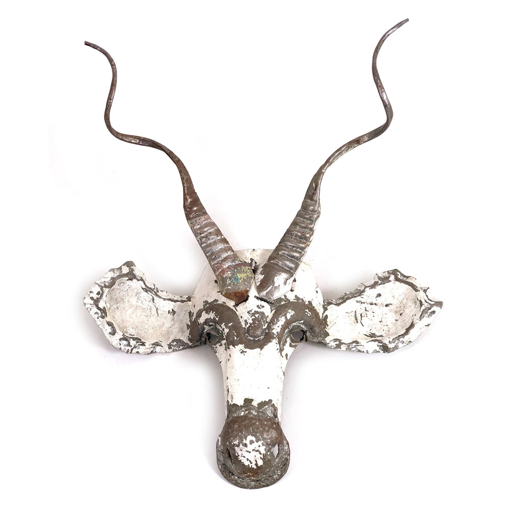 African Kudu Metal Animal Mask