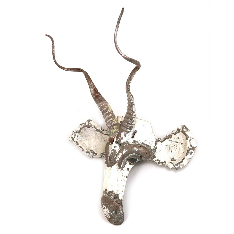 African Kudu Metal Animal Mask