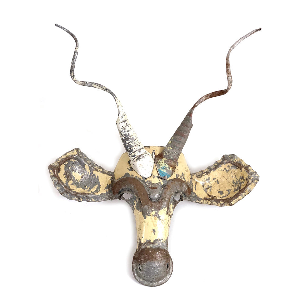 African Kudu Metal Animal Mask