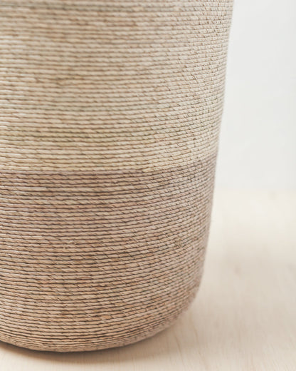 Handwoven Color-Block Hanging Basket