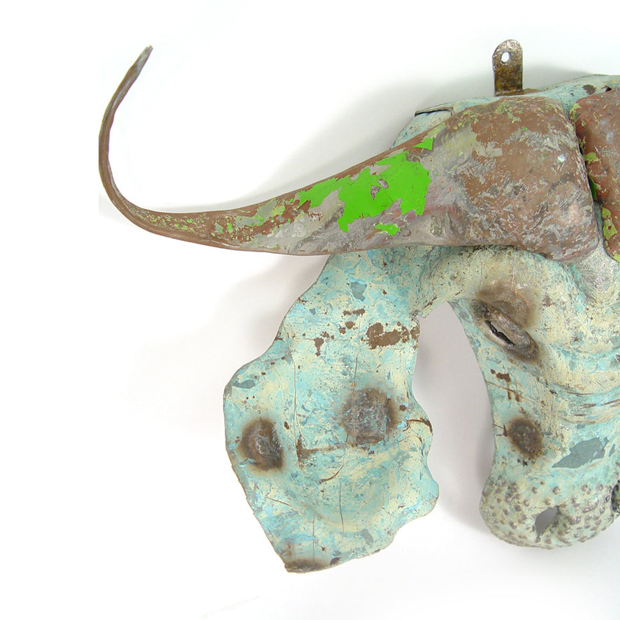 Cape Buffalo Metal Animal Mask