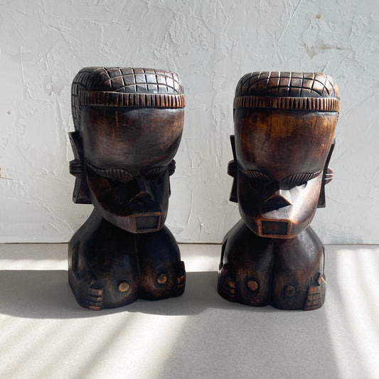 African Bust Bookends